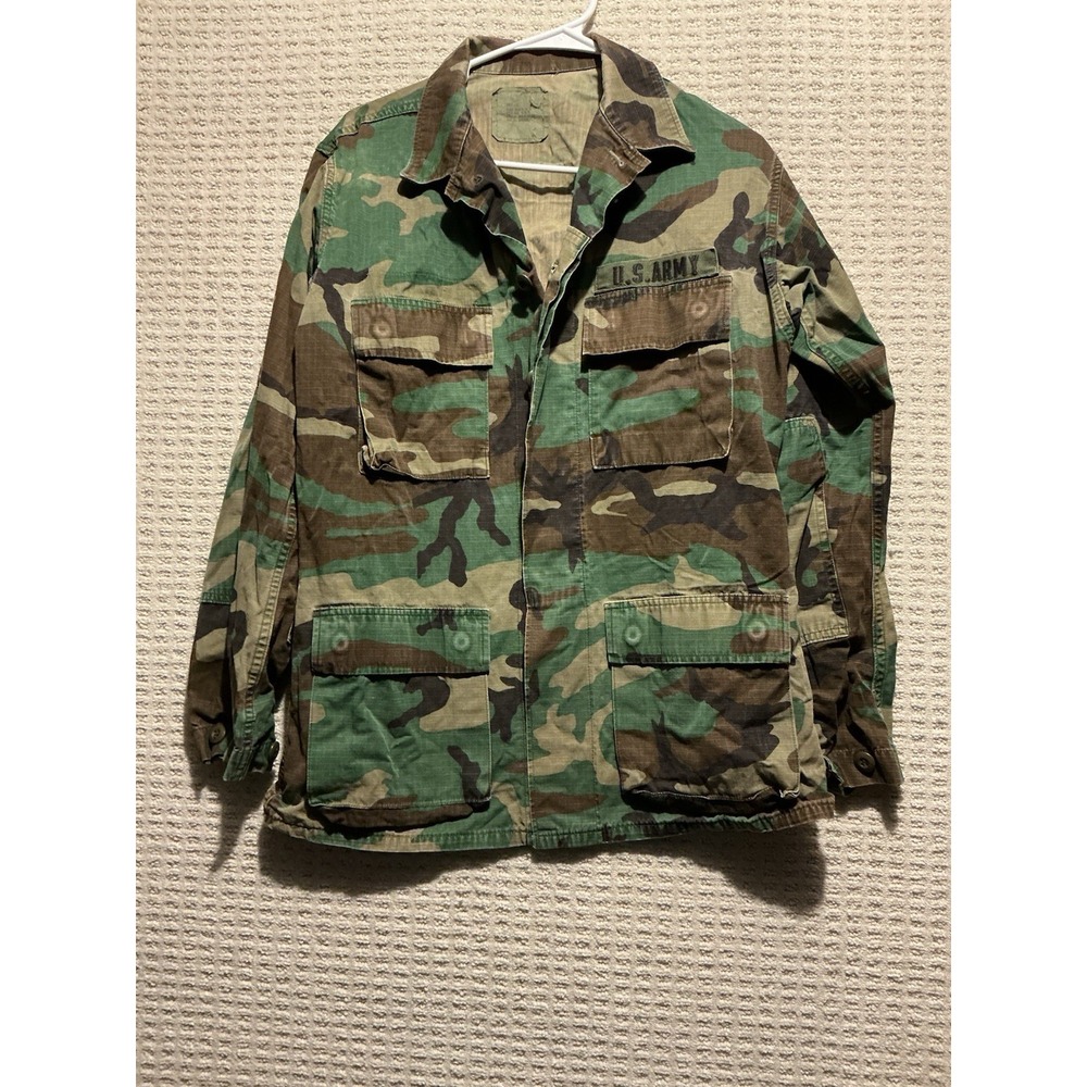 American Apparel Hot Weather Woodland Camo RipStop Shirt/jacket S 8415 81 1325